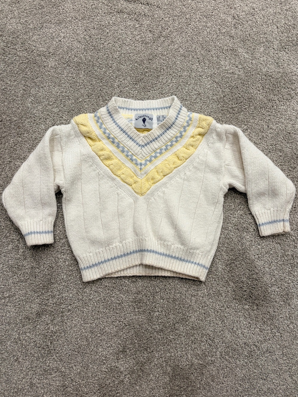 Vintage Cable-Knit Baby Sweater